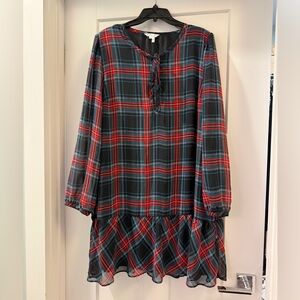 Draper James Red and Black Plaid Dress
